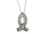 Sentimental Expressions(tm) Sterling Silver Antiqued Faith 18 Inch Necklace
