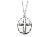 Sentimental Expressions(tm) Sterling Silver Antiqued Boldness 18 Inch Necklace
