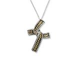 Sentimental Expressions(tm) Sterling Silver and Gold-plated Antiqued Completion 18 Inch Necklace