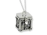 Sentimental Expressions(tm) Sterling Silver Antiqued Blessing Box 18 Inch Necklace