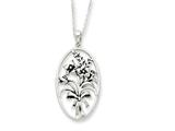 Sentimental Expressions(tm) Sterling Silver Antiqued I Celebrate The Day You Were Born 18 Inch Necklace