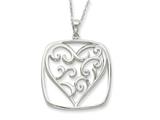 Sentimental Expressions(tm) Sterling Silver Antiqued You Are A Friend Of My Heart 18 Inch Necklace