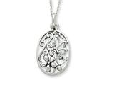 Sentimental Expressions(tm) Sterling Silver Antiqued I Appreciate You My Daughter 18 Inch Necklace