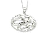 Sentimental Expressions(tm) Sterling Silver Antiqued Hope 18 Inch Necklace
