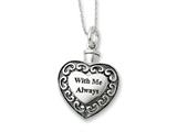 Sentimental Expressions(tm) Sterling Silver With Me Always Ash Holder 18 Inch Necklace