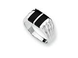 Sterling Silver and Onyx Men"s Ring