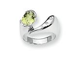 Sterling Silver Lemon Quartz and Diamond Ring