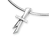 Sterling Silver and Diamond Cross Slide Necklace