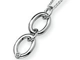 Sterling Silver and Diamond Pendant Necklace