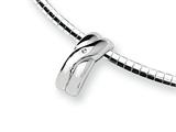 Sterling Silver and Diamond Slide Necklace