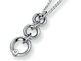Sterling Silver and Diamond Pendant Necklace