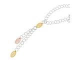 Sterling Silver and 18K Yellow and Rose Gold Plated Fancy Necklace