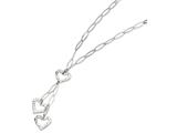 Sterling Silver Fancy Heart Necklace