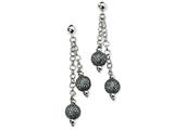 Sterling Silver Fancy Ball Post Earrings