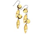 Sterling Silver and 18K Yellow Gold Plated Fancy Earrings
