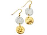 Sterling Silver and 18K Yellow Gold Plated Fancy Earrings