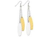 Sterling Silver and 18K Yellow Gold Plated Fancy Earrings