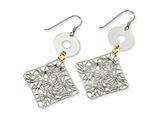 Sterling Silver and 18K Yellow Gold Plated Fancy Earrings