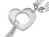Sterling Silver with 2"" Extension Heart Neckla