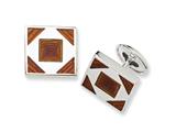 Sterling Silver Resin Famcy Cuff Links