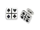 Sterling Silver Resin Fancy Cuff Links