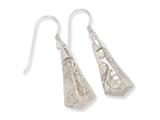 Sterling Silver Clear Resin and Sterling Silver Leaf Earrings