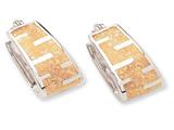 Sterling Silver Tan Resin and Sand Earrings