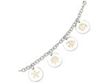 Sterling Silver Sand Charm Bracelet