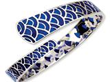 Sterling Silver Blue Resin Cuff Bracelet