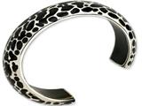 Sterling Silver Black Resin Cuff Bracelet