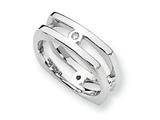 Sterling Silver and Diamond Men"s Ring