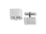 Sterling Silver and Diamond Cuff Links