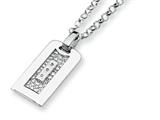 Sterling Silver and Diamond Pendant Necklace