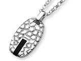Sterling Silver and Onyx Pendant Necklace