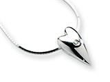 White Ice™ Sterling Silver Diamond Heart Necklace
