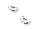 White Ice™ Sterling Silver Diamond Heart Earrings