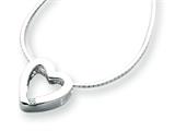 White Ice™ Sterling Silver Diamond Heart Necklace
