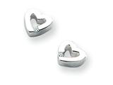 White Ice™ Sterling Silver Diamond Heart Earrings