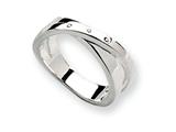 White Ice™ Sterling Silver Diamond Crossover Ring