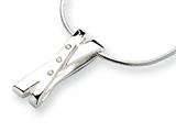 White Ice™ Sterling Silver Diamond Crossover Necklace