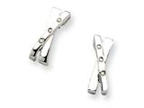 White Ice™ Sterling Silver Diamond Crossover Earrings