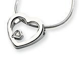 White Ice™ Sterling Silver Diamond Heart Necklace