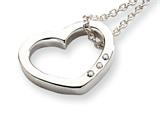 White Ice™ Sterling Silver Diamond Heart Necklace