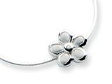 White Ice™ Sterling Silver Diamond Flower Necklace