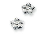 White Ice™ Sterling Silver Diamond Flower Earrings