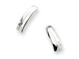 White Ice™ Sterling Silver Satin and Polished Diamond Earrings