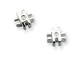 White Ice™ Sterling Silver Diamond Cross Earrings