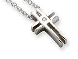White Ice™ Sterling Silver Diamond Cross Necklace