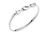 White Ice™ Sterling Silver Diamond Twist Bangle Bracelet