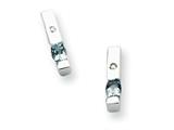 White Ice(tm) Sterling Silver Diamond and Blue Topaz Earrings